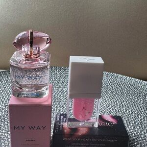 SET: Giorgio Armani My Way Nectar Eau de Parfum & Half Magic Lip gloss,bothPink!